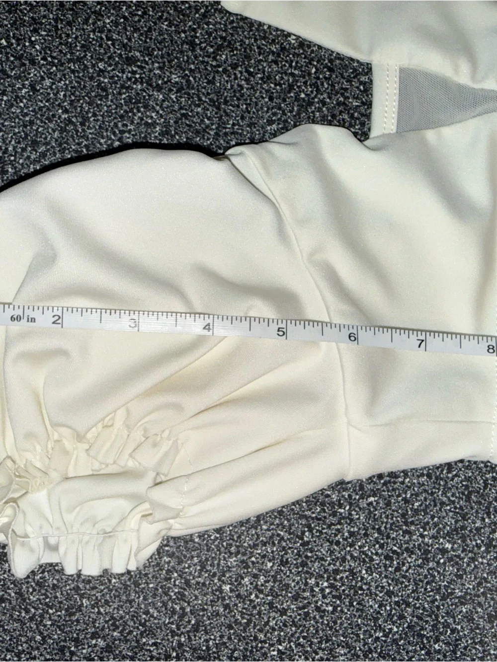 Tiger Friday Dance White Set 2 Piece Size Child X-Large Crop Top w/ Puff Sleeve